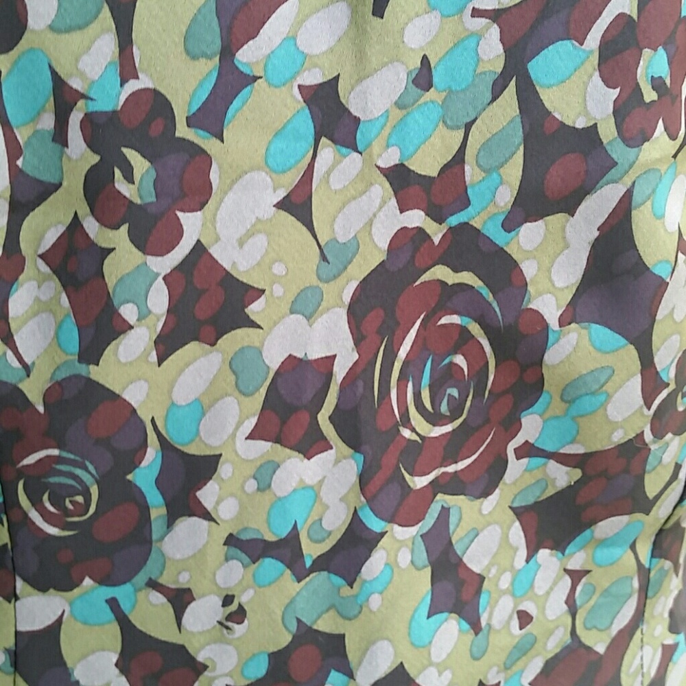 Valerie Stevens Floral Silk Y2K Top Size Medium - Picture 4 of 8
